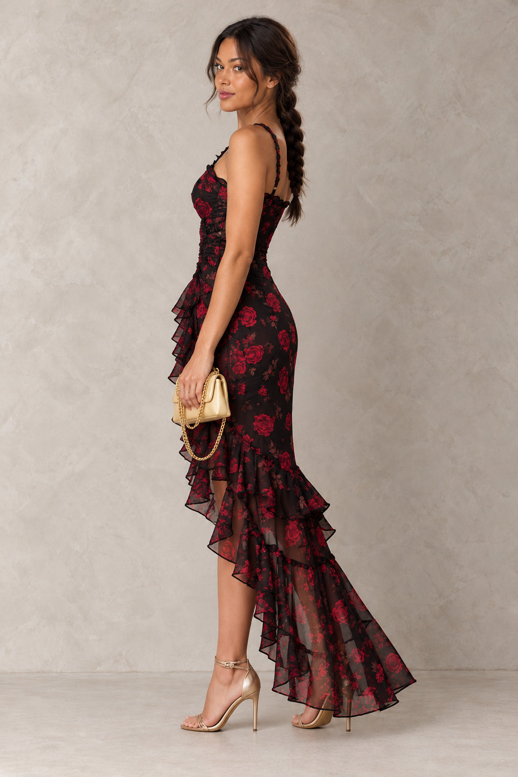 Vestido Clara con Nerea — vista lateral — Almara Boutique