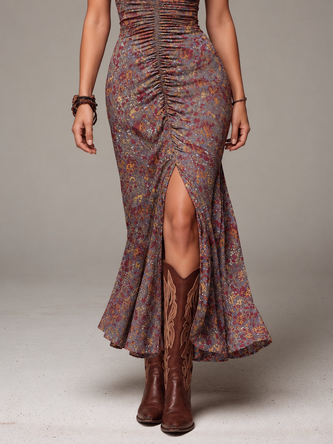 Vestido Olivia con Noa — detalle del bajo — Almara Boutique