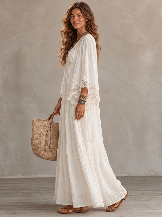 Vestido Noémie con Valeria — lateral — Almara Boutique