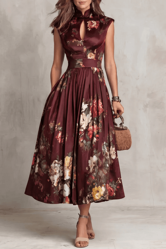 Camille | Midi Satinado Floral