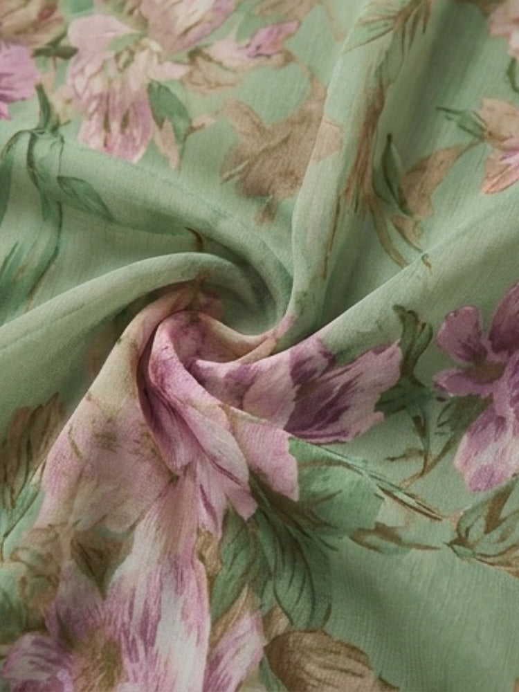 Aurora | Maxi Floral con Escote Halter y Caída Fluida