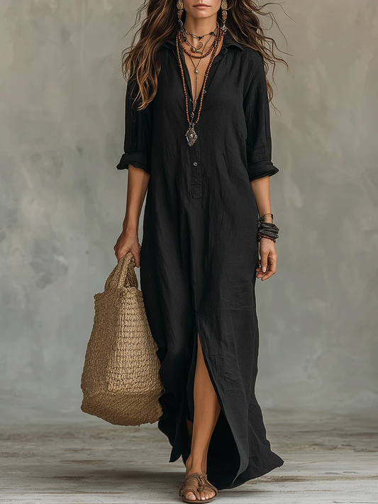 Soline | Vestido Largo con Botones