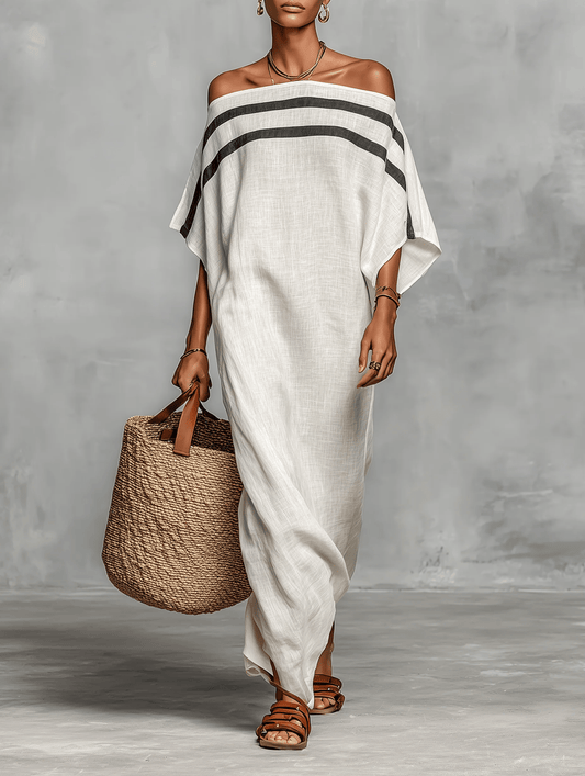 Adeline | Maxi Fluido con Hombros Descubiertos