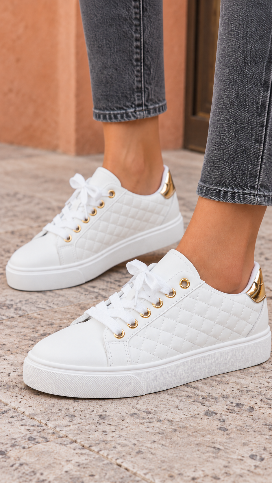 Zapatillas Elena blanco · lateral