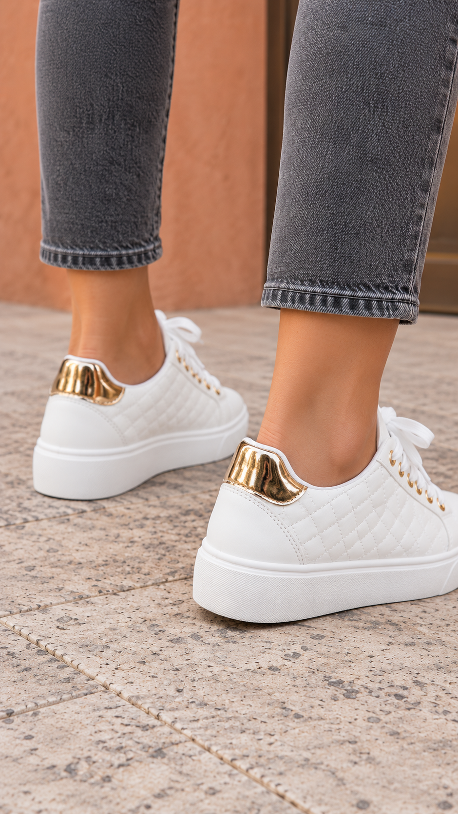 Zapatillas Elena blanco · talon