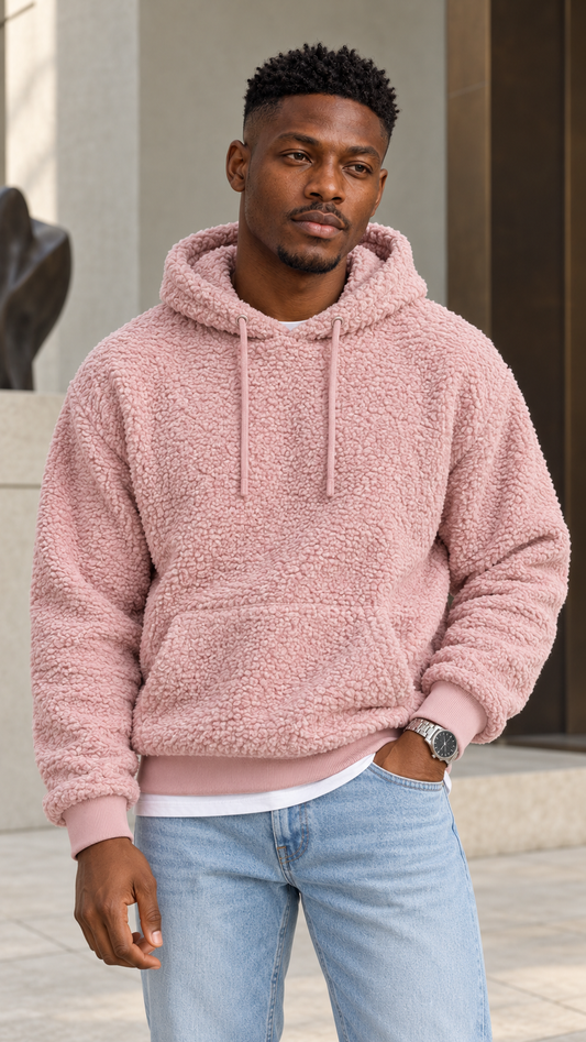 Gael con sudadera Elian de borreguito en Rosa