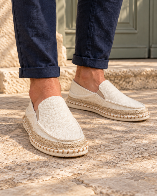 Elio | Alpargatas de hombre, blanco, vista frente