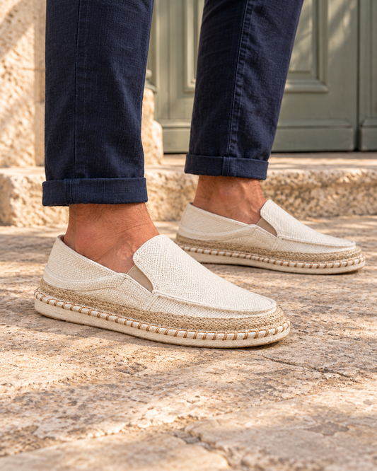 Elio | Alpargatas de hombre, blanco, vista lado