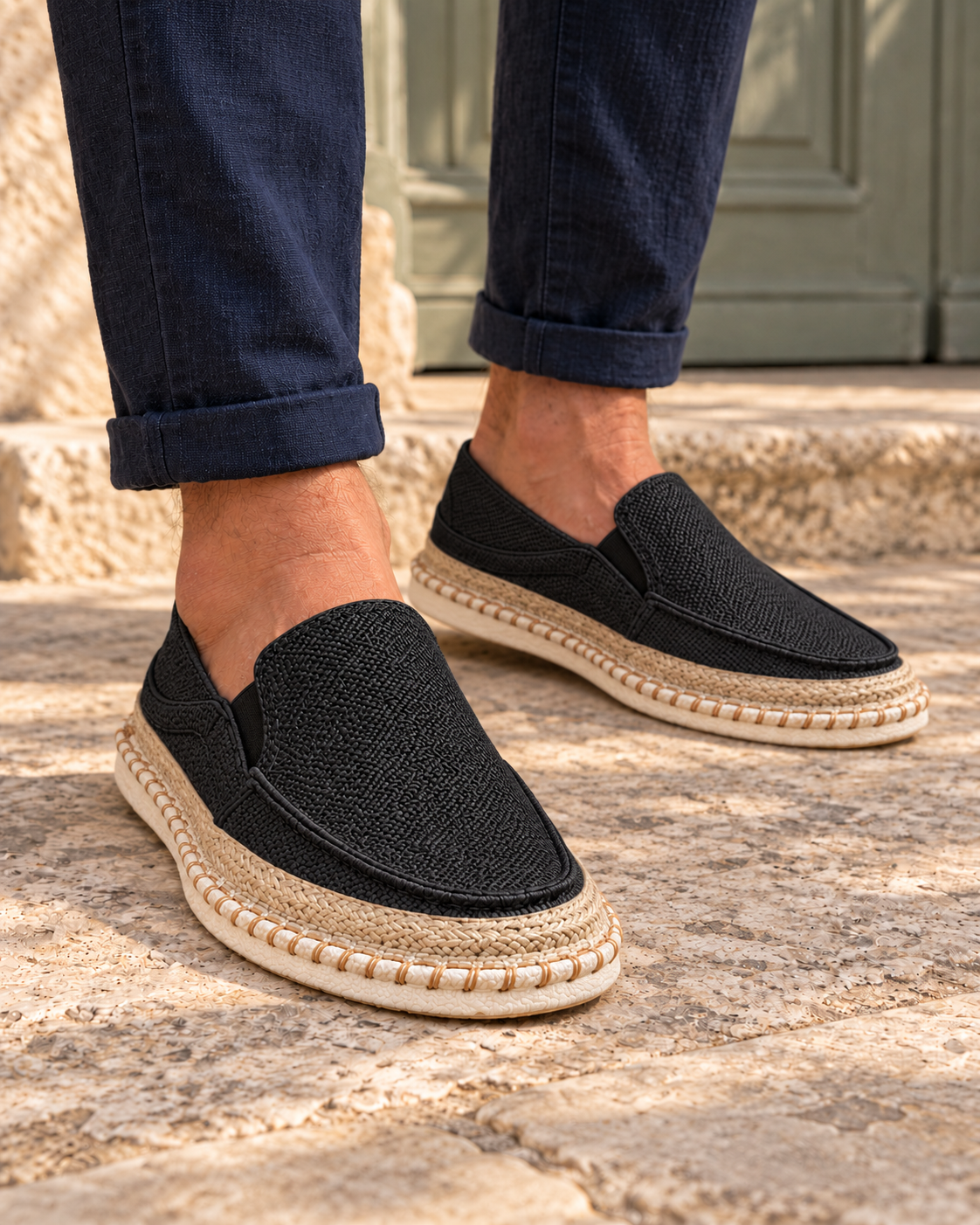 Elio | Alpargatas de hombre, negro, vista frente