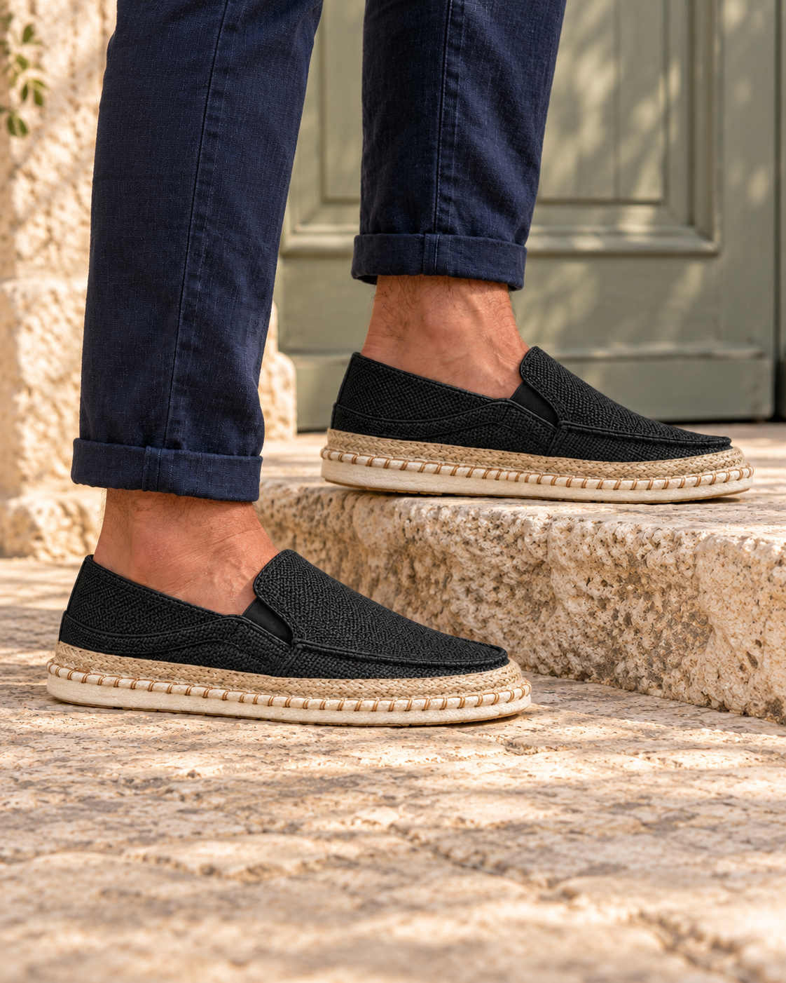 Elio | Alpargatas de hombre, negro, vista lado