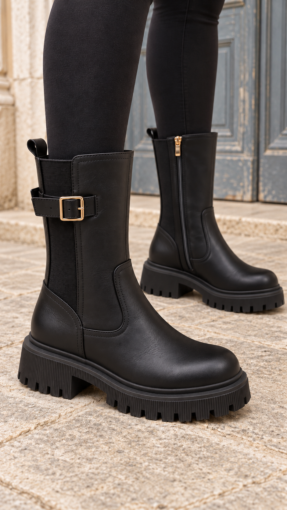 Botas Inés negro · lateral