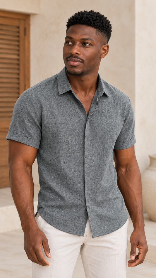 Gael con camisa Riviera Gris — Almara Boutique