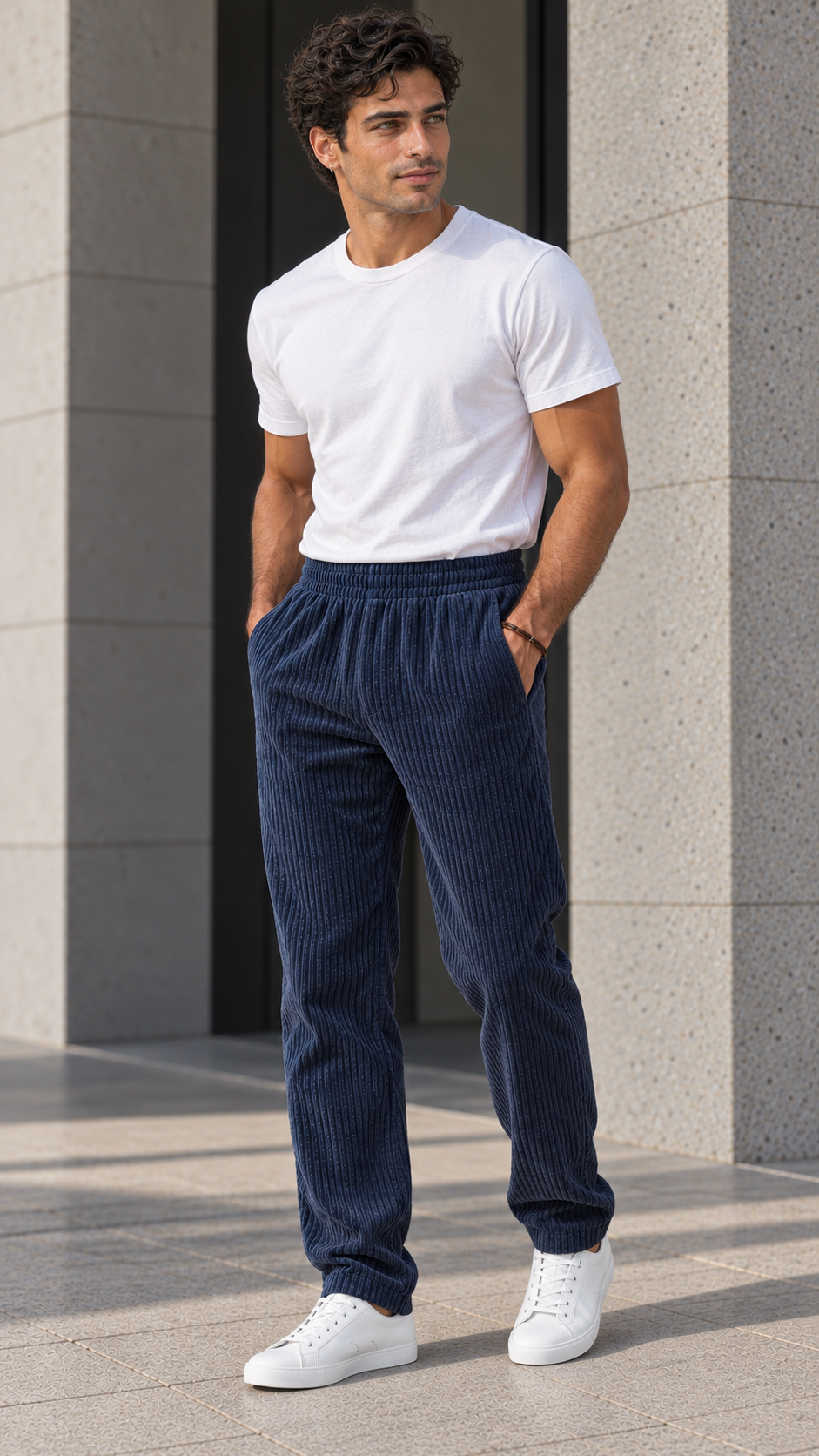 Pantalón de pana Sereno Azul marino con Darío